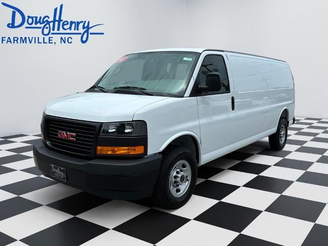 2026 GMC Savana Cargo Work Van in Summit White — front three-quarter view