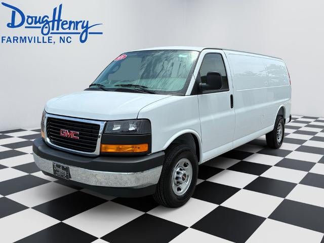 2026 GMC Savana Cargo Work Van in Summit White — front three-quarter view