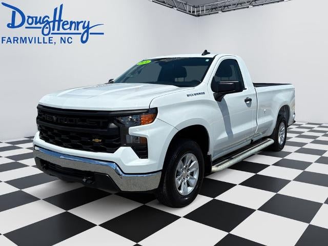 2024 Chevrolet Silverado 1500 WT in Summit White — front three-quarter view