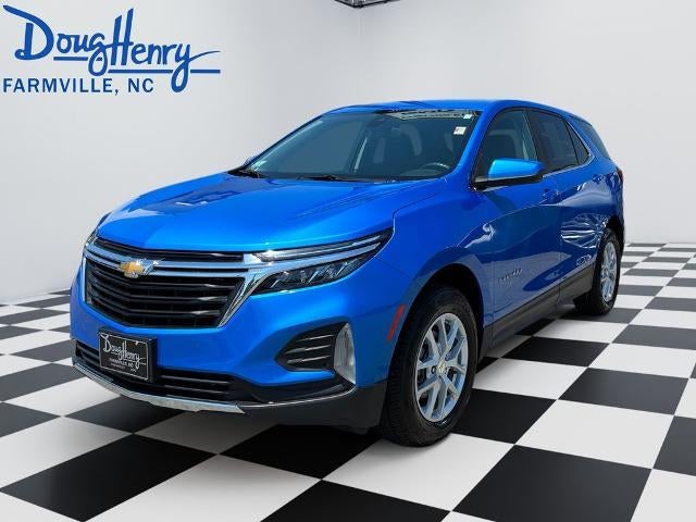 2024 Chevrolet Equinox LT in Riptide Blue Metallic — front three-quarter view