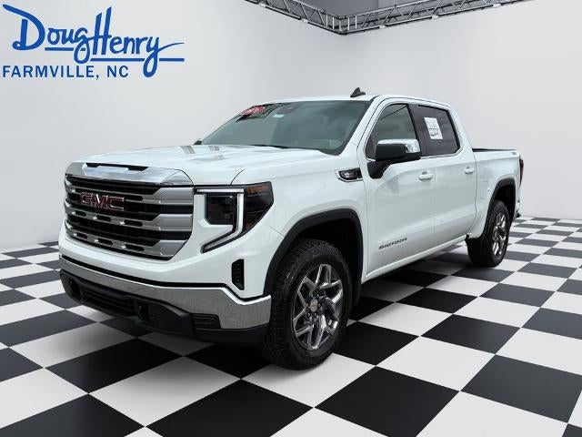 2026 GMC Sierra 1500 SLE in Summit White — front three-quarter view