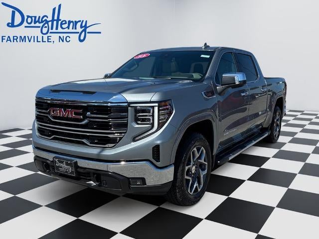 2026 GMC Sierra 1500 SLT in Sterling Metallic — front three-quarter view