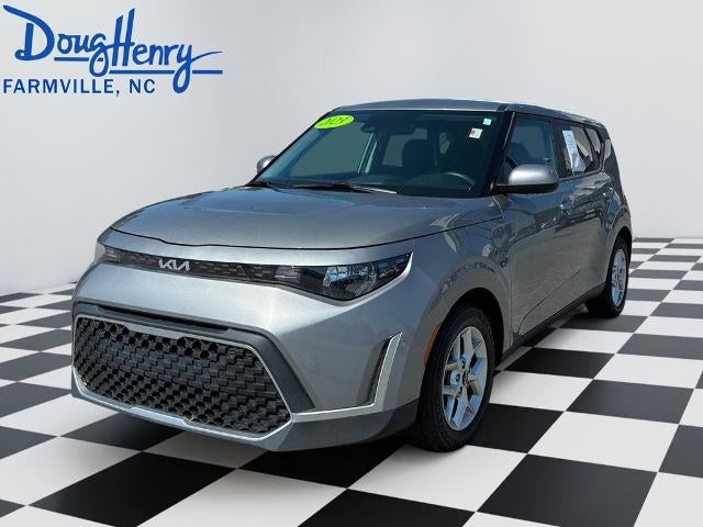 2023 Kia Soul LX in Gray — front three-quarter view